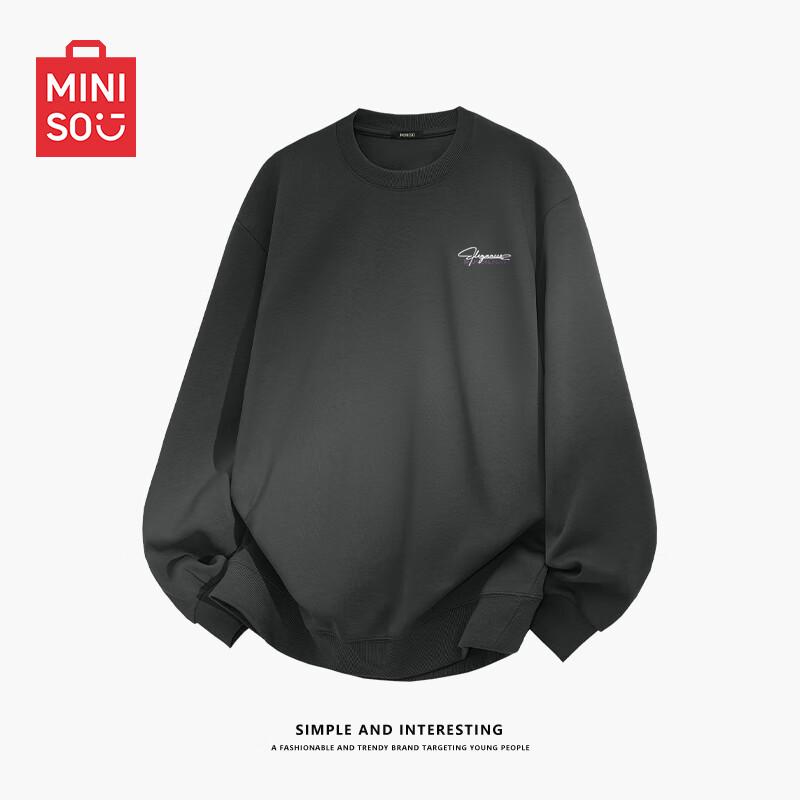 

MINISO Men s Crew Neck Pullover Sweatshirt 3XL