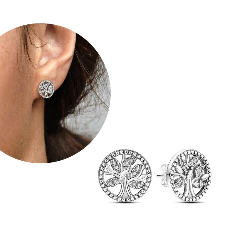 NEW Round Original CZ Hoop Earrings Heart U Shape Moon Star Unicorn Earring for Women Party Engagement Jewelry Gift