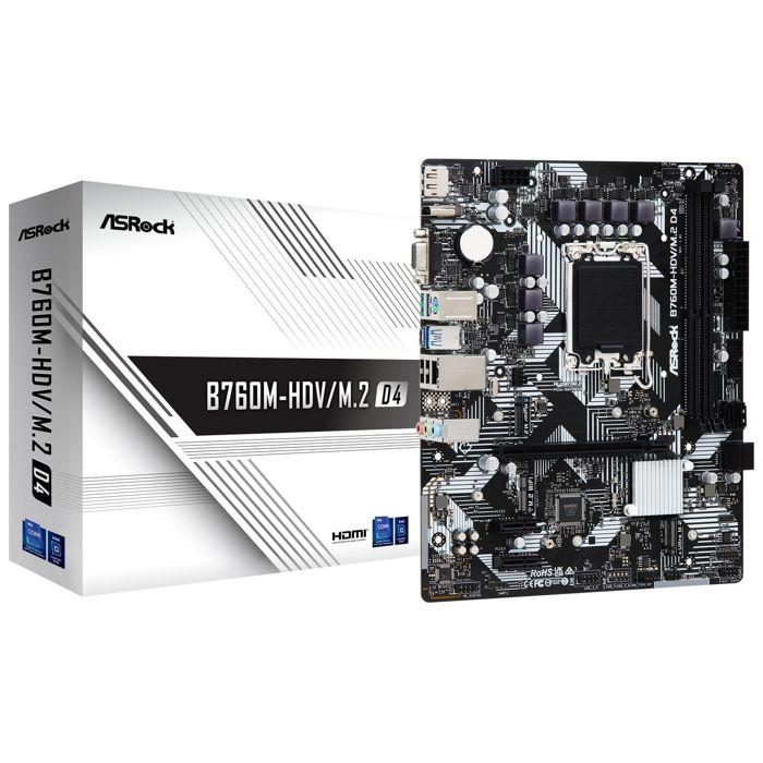 Carte mère - ASRock - B760M-HDV - Micro ATX - DDR4 - Socket LGA 1700