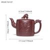 Chinese Yixing Original Ore Purple Jade Gold Sand Master Handmade Teapot Retro Lucky Purple Sand Teapot Kung Fu Tea Set 310ML