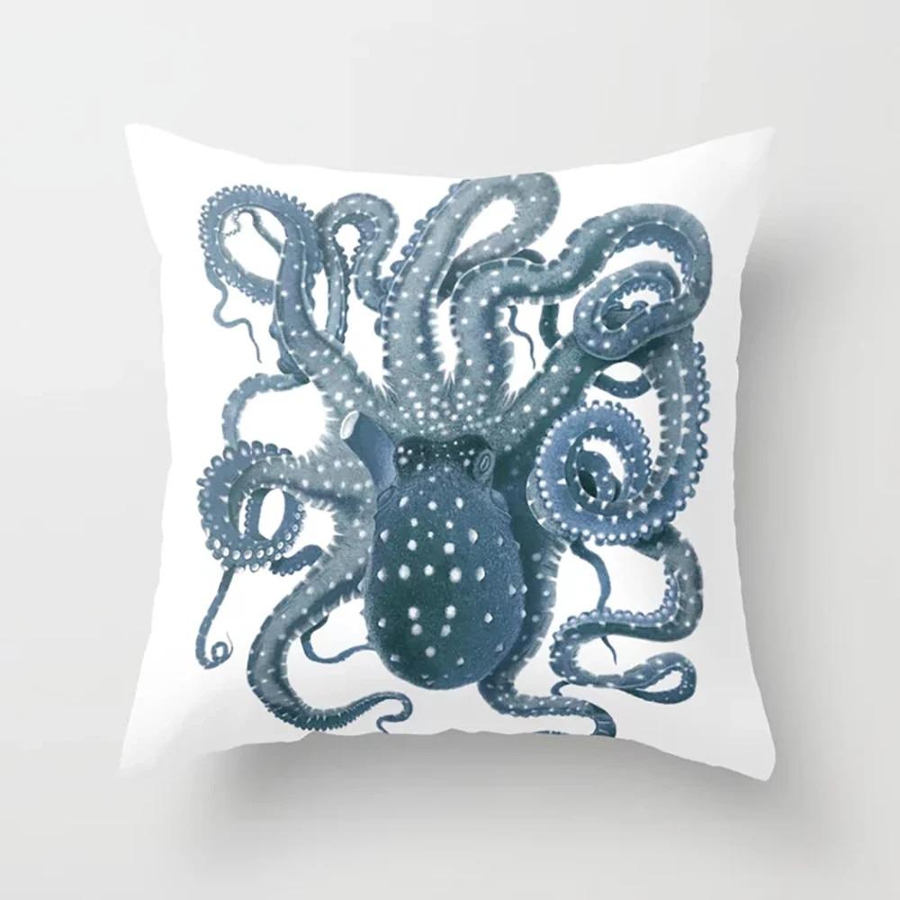 Octopus Pattern Pillowcase Car Ornaments Office Living Room Home Pillowcase