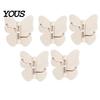 Hair Tie Holder Hook Rotating Butterfly Adhesive Wall Hooks, 3-Prong No-Drill Swivel Hangers, with Key Adjustable Angle Space-Saving Hook, for