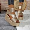 Women Platform Wedge Sandals Summer Fashion Casual Comfortable Ladies Heeled Sandals 2025 New Walking Shoes for Women High Heels