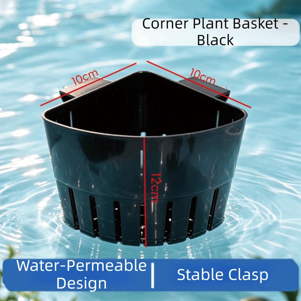 Plastic Fish Tank Planter Slotted Corner Plant Basket Hydroponic Plant Holder Hydroponic Planting