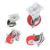 4Pcs 1"/1.25"/1.5"/2" Pvc Furniture Casters Wear Resistant Mute Universal Heavy Trolley Wheels 360 Degrees Swivel Castor