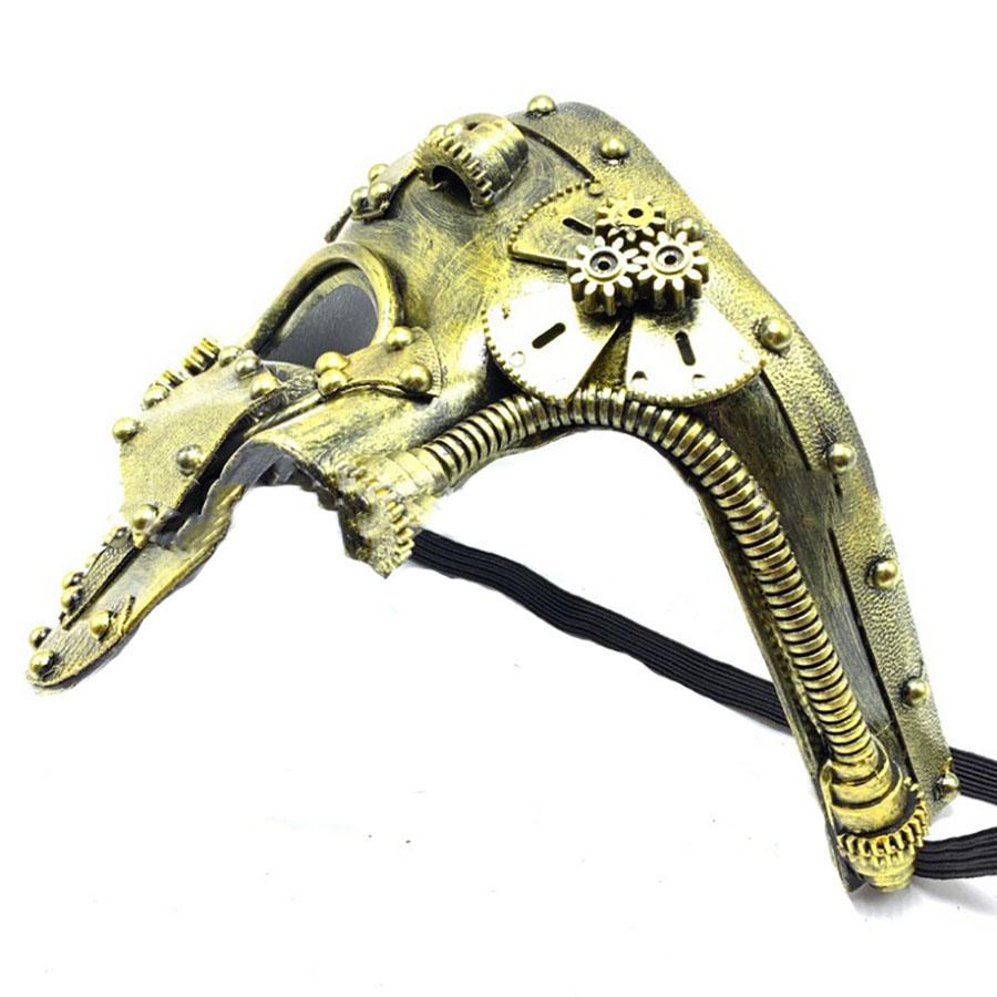 1pc Metallic Steampunk Phantom Half Face Masquerade Costume Mask (Material: ABS)