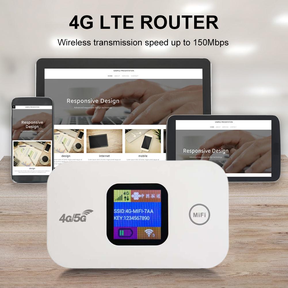 4G Lte Router Wireless Wifi Portable Modem Mini Outdoor Hotspot Pocket Mifi 150mbps with Sim Card Slot Repeater 2100mah