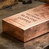 Solid Copper Collectible Bar Ornament High Purity Decorative Ingot Natural Decor Table Display Art