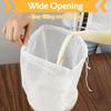 4 Pcs 12"x12" Nut Milk Bag, Fine Mesh Nylon Cheese Cloth Bag for Straining, Reble Strainer Bags for Almond Milk, Yogurt, Juice, Cheese Making, Cold