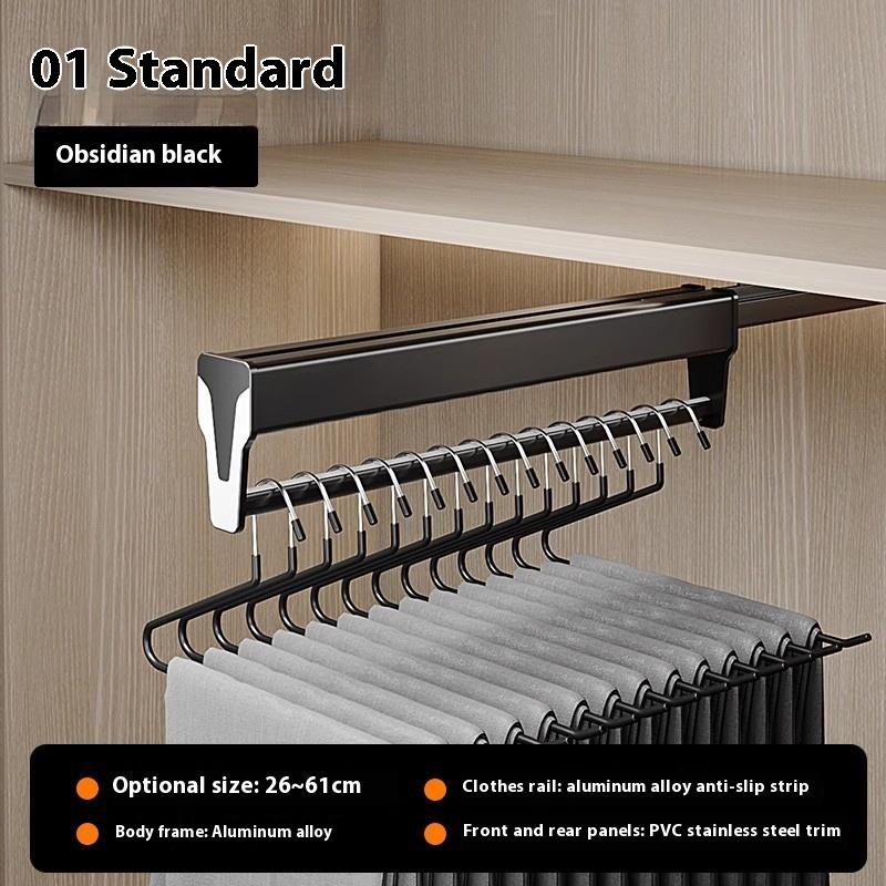 Регулируемая алюминиевая вешалка для одежды выдвижная выдвижная штанга для вешалок для гардероба органайзер для шкафа прочная экономящая место 30cm 6593₽
