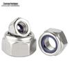Zhuozan 304 Stainless Steel Nylon Self-Locking Nuts