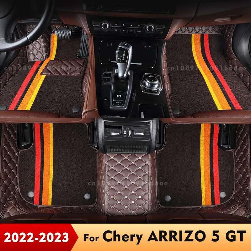 For Chery Arrizo 5 GT   Double Layer Car Floor Mats  Auto Foot Pads Carpet Cover Interior Accessories