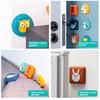 Cartoon Animal Door Stopper for Wall Self Adhesive Door Knob Stopper Wall Protector Quiet Shock Absorbent Round Square Door Handle Bumper Guard