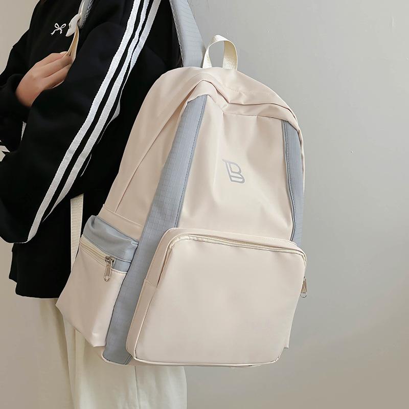 

Студенческий рюкзак, уличный модный рюкзак, легкий, большой вместимости, для коротких поездок, рюкзак высокой ценности белый