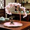 Money Tree Crystal Tree and Buddhas Statue Yogas Meditations Decors for Home Office Shelf Decoration Wealth andLuck