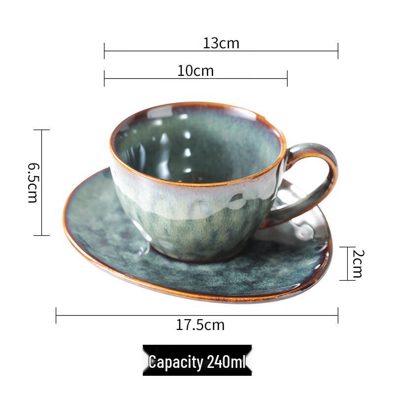 Vintage Ceramic Kiln Change Coffee Cup and Saucer Set