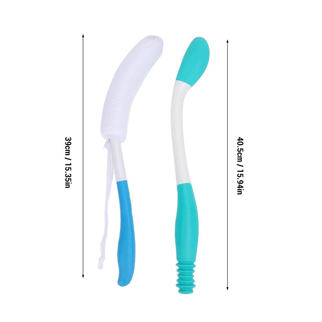Butt Wiper Tool Toilet Aid Butt Cleaner Anti Slip Curved Handle Shower Bath Brush Set