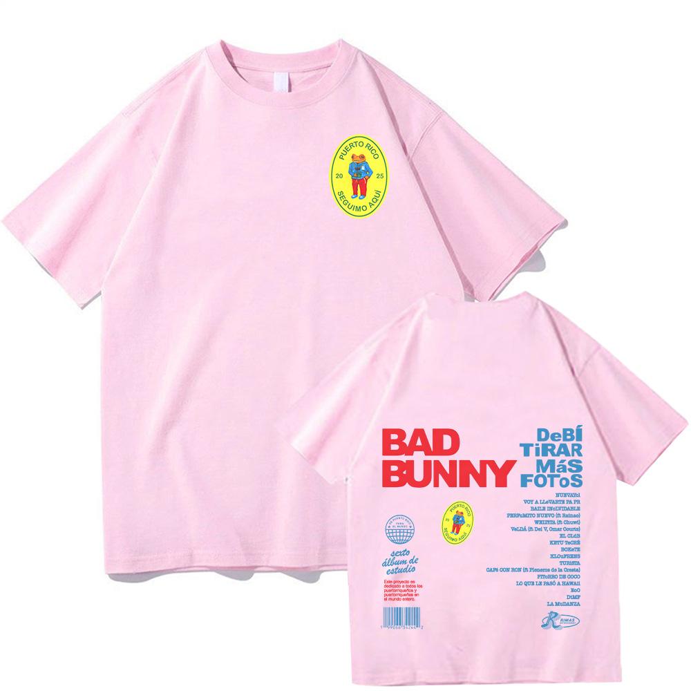Bad Bunny Debi Tirar Más Fotos T-Shirt 2025 New Fashion Tee-shirt Bad Bunny Fans Gift Clothes  Women Men Loose Cotton Tshirt Top