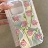 Pouzdro Pink Rose Water Ripple Case – kompatibilní s Apple 15/14/13/12/11/PRO/PROMAX/XSMAX/XR/XS.