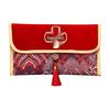 Wedding Engagement Fabric Red Envelope: Double Happiness Change of Address Return Gift