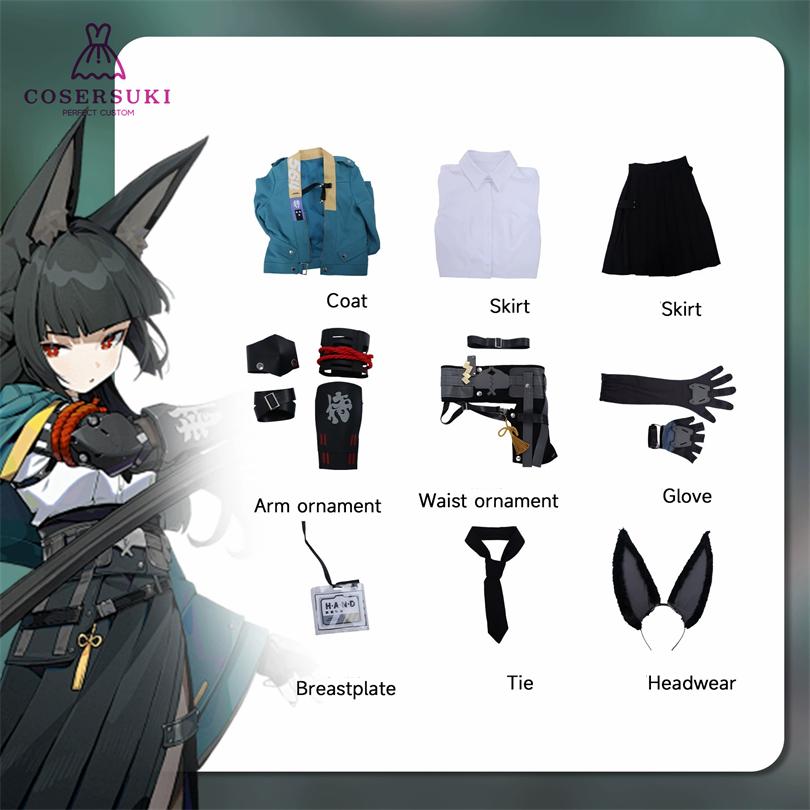 Zenless Zone Zero Hoshimi Miyabi Cosplay Kostým Pokrývka hlavy Halloween Karneval Konventní Oblečení