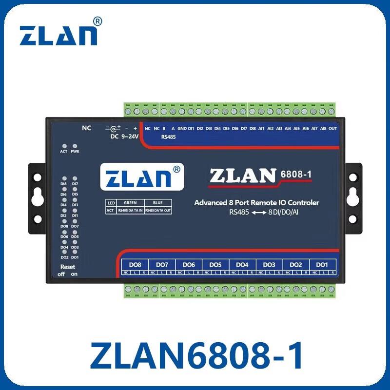 

ZLAN Industrial Remote I/O Module with Analog & Digital I/O