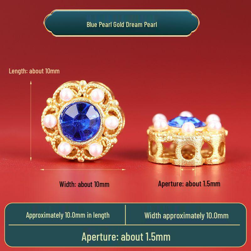 Year of the Horse Sand Gold Non-Fading Drip Oil Beaded DIY Bracelet and Jewelry Accessories.