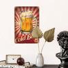 Vintage Ölplåtsskylt Metallväggkonst Plakett 8x12 Rustik Retro Hem Pub Bar Dekor
