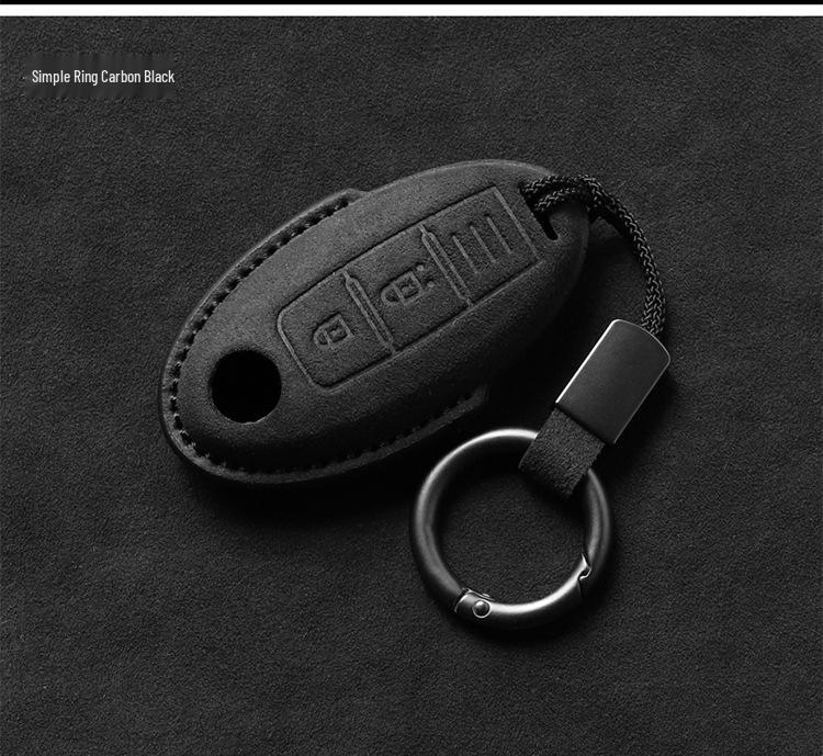 Nissan Key Cover: Full Wrap Suede Shell for Qashqai, Teana, X-Trail, Tiida, Loulan, Tuoda.