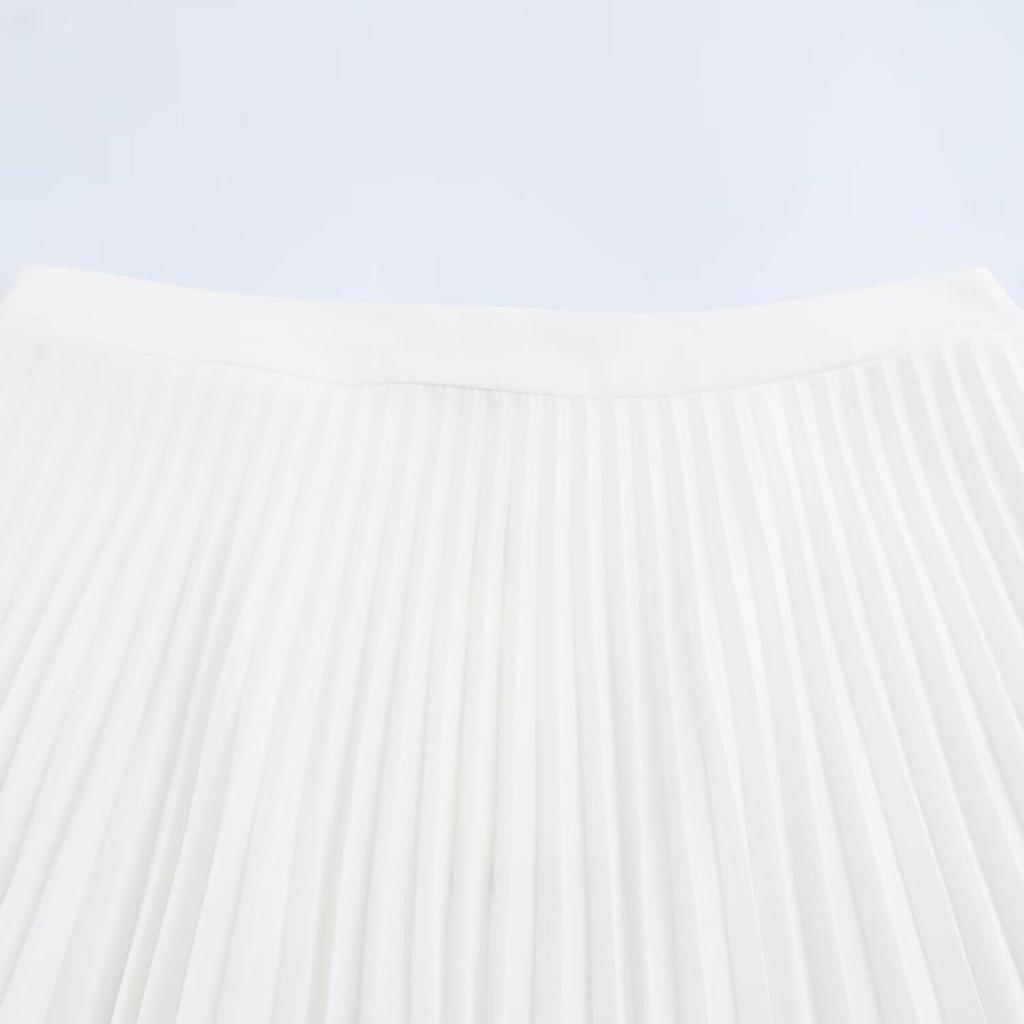 Frühling 2025 Damen Europäischer & Amerikanischer Stil Plissierter Minirock mit Mittelhoher Taille