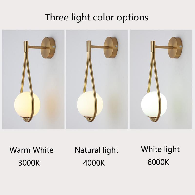 Nordic Creative LED Wall Lamp Living Room Metal Fashion Modern Minimalist Bedside Wall Lamp Bedroom Interior Lighting Luxury