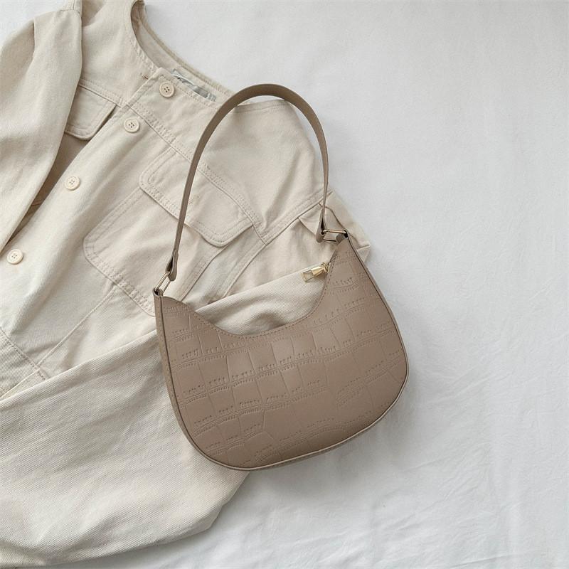 Trendy And Simple New Moon Bag For Women In Black Brown Pink White Khaki Colors Perfect For Daily Use