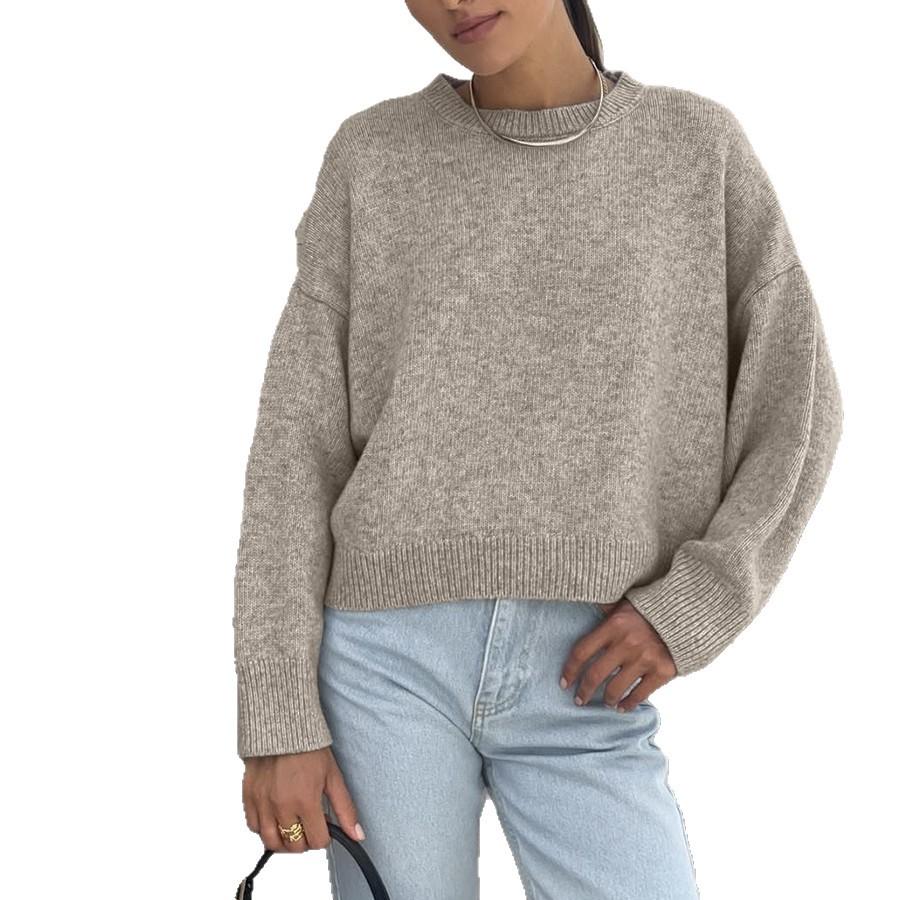 Fall Winter Oversized Sweaters for Women Casual Crewneck Pullover Long Sleeve Fuzzy Chunky Knit Tops Blouse Women's Warm Pullover Sweater Tops Outfits