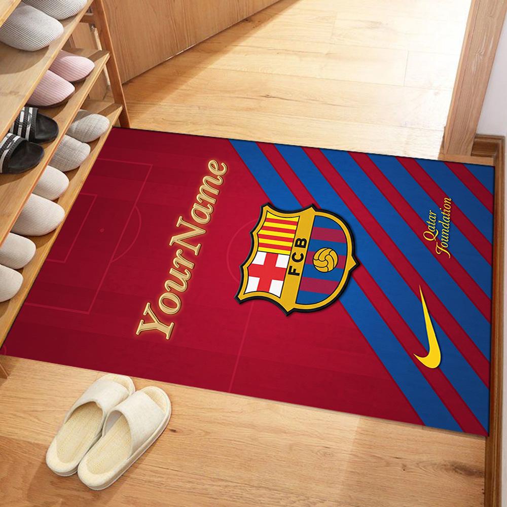 Fc Barcelona Personalized Name Carpet Suitable for Dining Room Outdoor Game Room Hallway Antislip Carpet Decorate Offices Spiritual Gift
