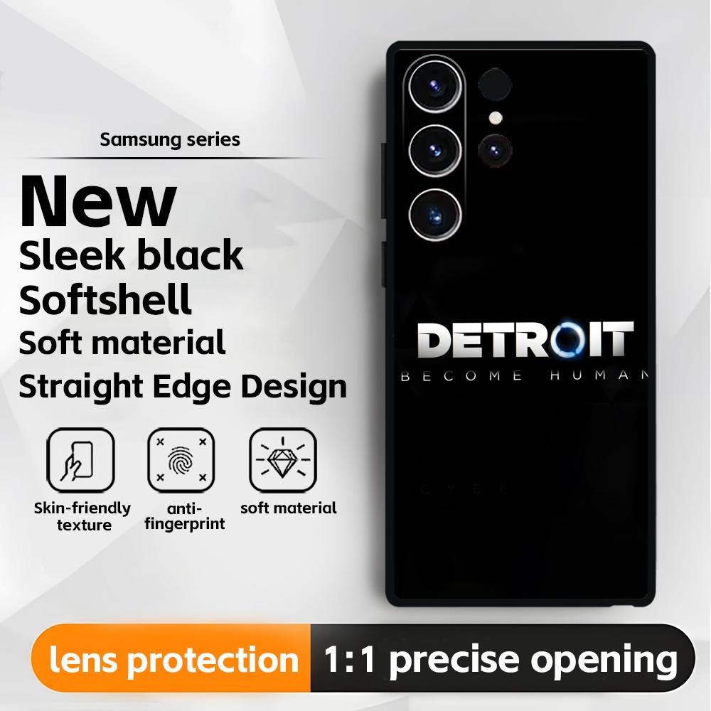 Classic game Detroit Become Human Phone Case For Samsung Galaxy S26 S25 S24 S23 S22 S21 Plus Ultra Note20 Soft Black