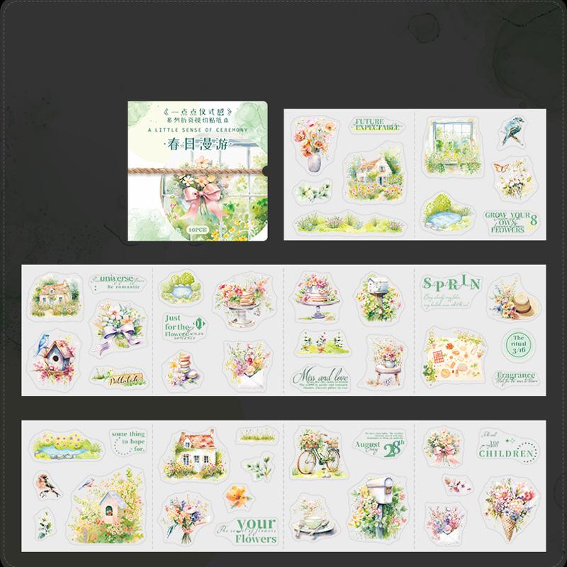 

10 листов/пакет Книга наклеек с вырубкой Кофе и еда Скрапбукинг DIY Журнальные принадлежности для украшения блокнота и чехла телефона