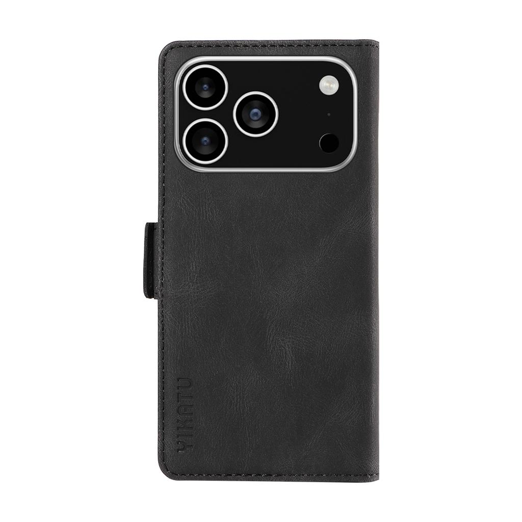 For iPhone 17 Pro Leather Case YIKATU YK-005 Skin-touch Feeling Wallet Phone Cover