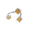 Color Treasure Multi-Color Full Diamond Zir*****Pen Ring Light Luxury High-End Super Flash Niche Design Ring