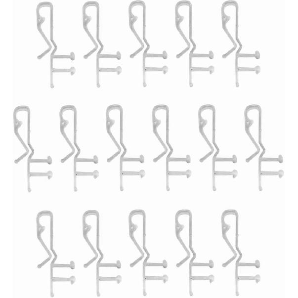 Amazing Drapery Hardware 1-3/4th Clear Hidden Valance Clips - Durable Plastic Brackets for Blinds and Window Shades, 16-Pack