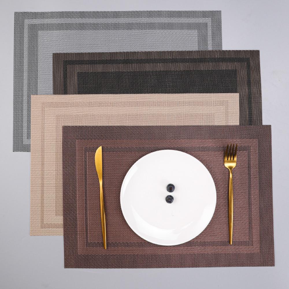 45cmx30cm Environmentally Friendly PVC Placemat Resistant Modern Placemats Insulation Mat Table Mat Western Placemat