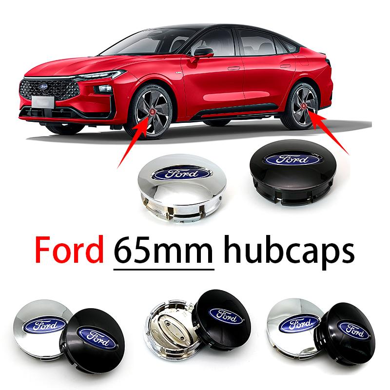 AJJ1 4Pcs Abs Car Styling Wheel Center Hub Cap Emblem Logo Hub Cap For Ford Fiesta Mondeo Fusion Explorer Escape Shelby Car Styling