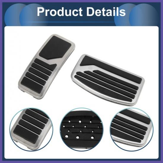 1Set Automatic Footrest Pedals Cover for Mitsubishi Outlander Silver Tone