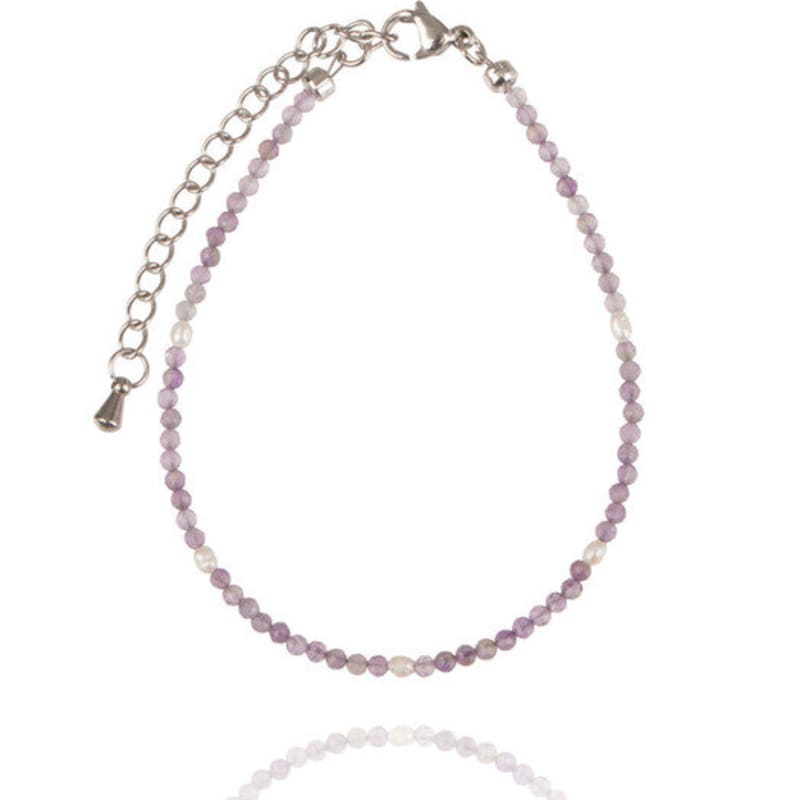 AUGUST ALICE Flower Rice Amethyst Pearl Bracelet