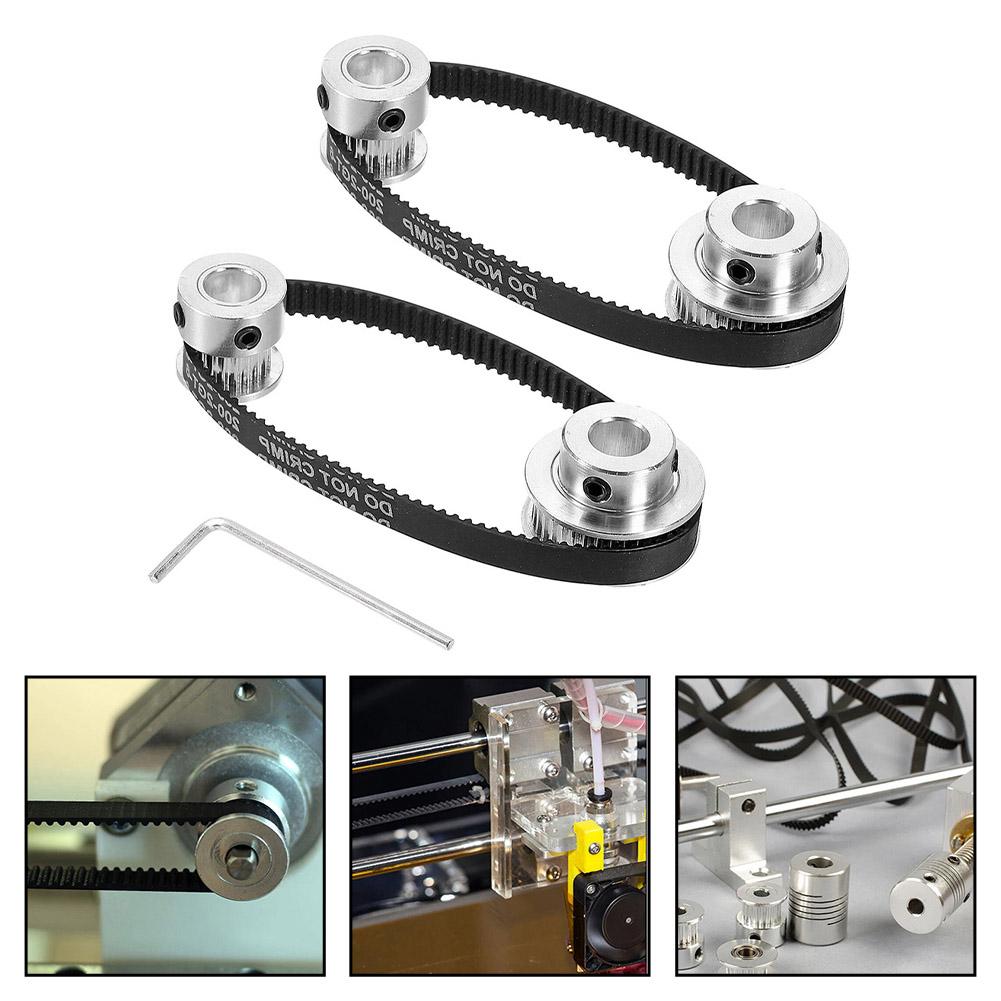 1 комплект 2GT Алюминиевые синхронные шкивы Зубчатые шкивы 20 и 36 зубьев Для 3D-принтеров Станков с ЧПУ Сверлильных станков China Mainland