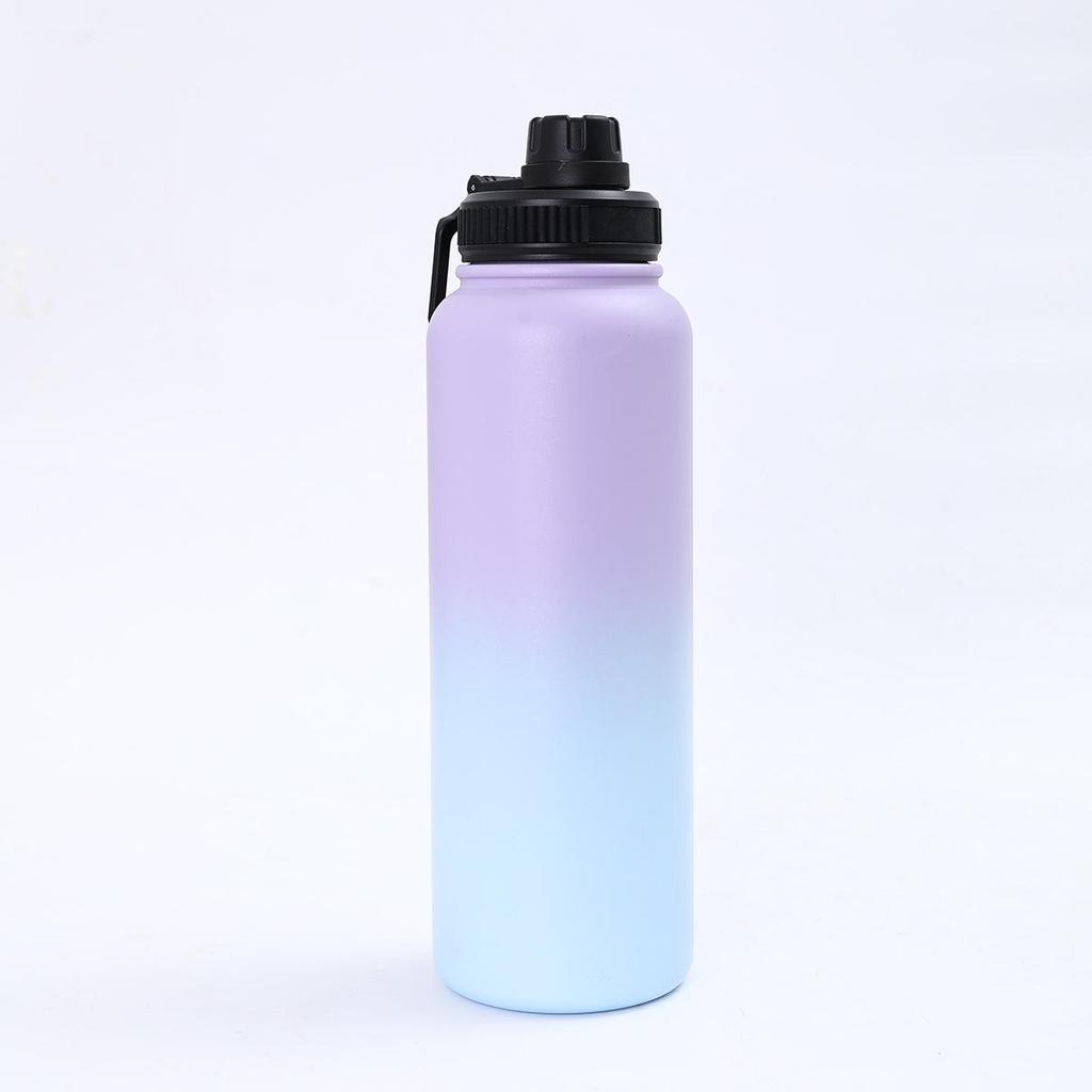 Amerikanischer Stil 304 Edelstahl Vakuumisolierte Thermoskanne – doppelwandig, großes Fassungsvermögen, Wasserflasche für Outdoor-Sportarten.
