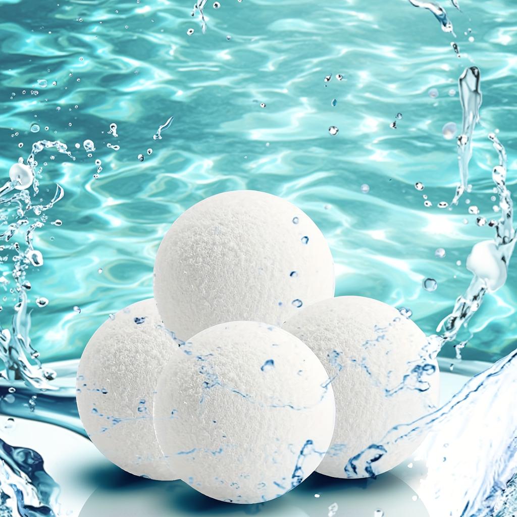 Kulki do czyszczenia basenu, odpowiednie do basenu, spa, wanny z hydromasażem, wielokrotnego użytku 3-calowe kulki absorpcyjne do wanny z hydromasażem, zmywalne gąbki do spa do usuwania kamienia