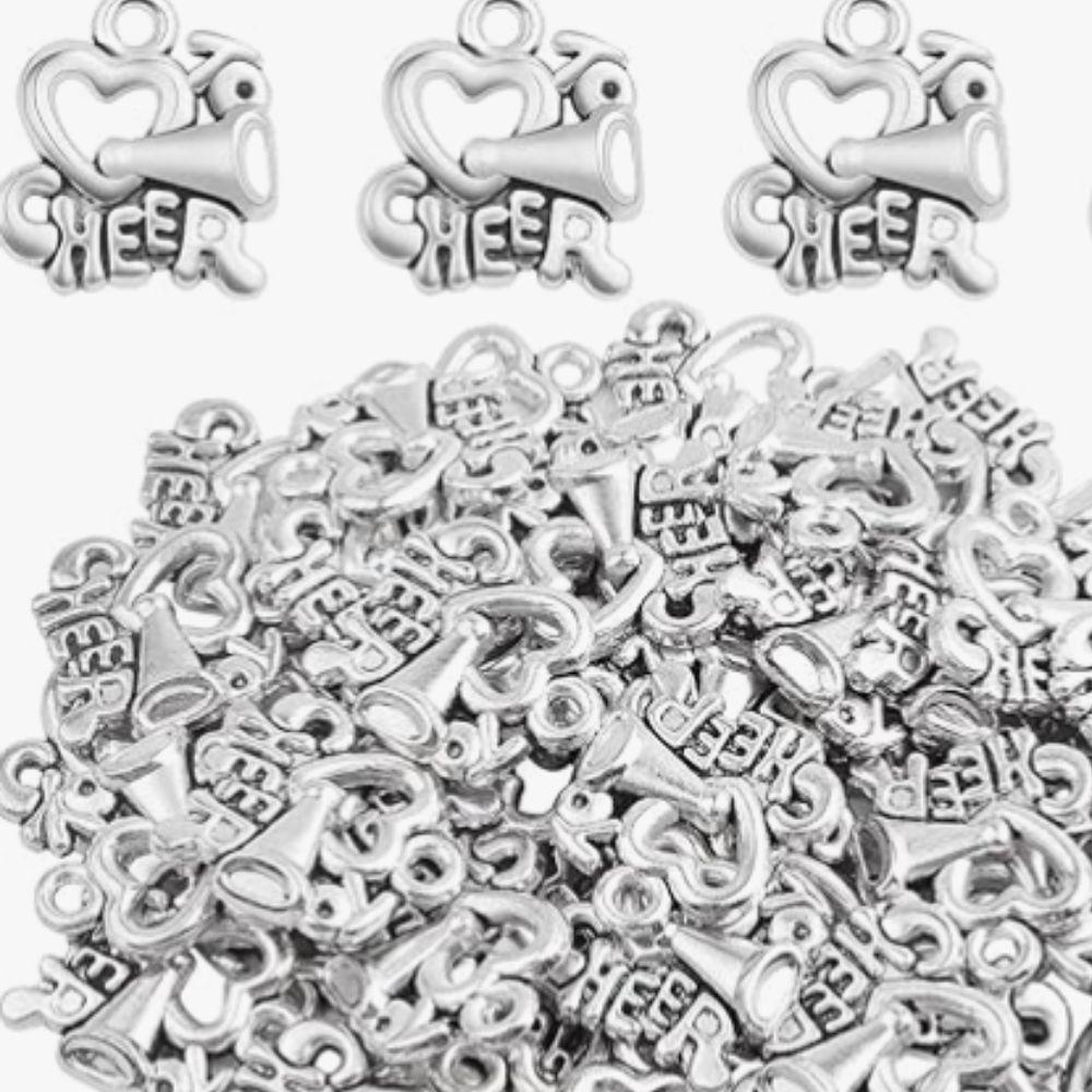 

50 шт. 17x16 мм, у формі серця, підвіски з ріжком для вболівальників, підвіски для вболівальників для подарунків уболівальникам