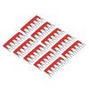10pcs Fork Type Terminal Strips 400V 15A Pure Copper PVC Flame Retardant Jumper Block Terminal Strips for Factory Red