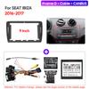 2008 - 2014 2015 2016 2017 For SEAT IBIZA 9"/LHD/RHD Car Multimedia Radio Frame Fascia Panel Dashboard Mounting Bracket Adapter