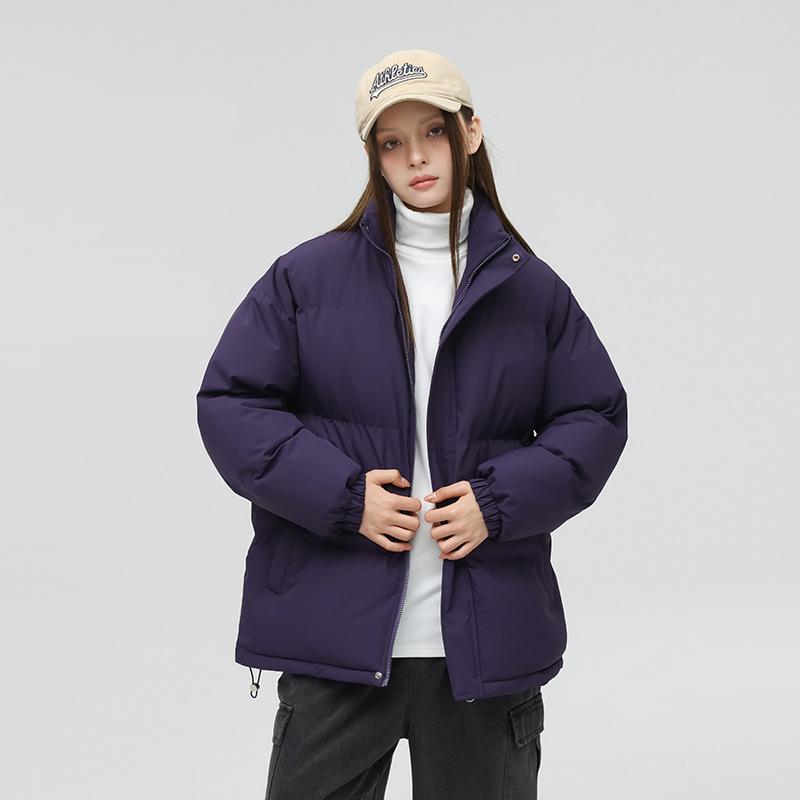 Winter New Couple Cotton Coats for Men and Women, Loose and Warm Stand-up Collar Bread Coats, Cotton Coats for Men